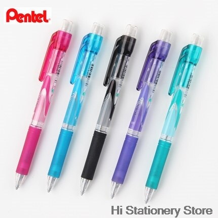 Pentel e-sharp  az125r mekanisk blyant 0.5mm automatisk blyant japan sort/blå/grøn/lilla/pink kropsfarver: 5 stk hver farve 1pc