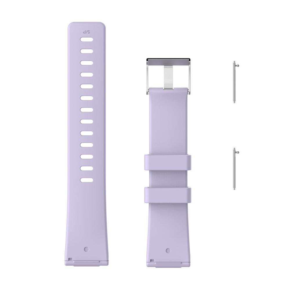 Silicone pulseiras de relógio para fitbit versa 2 esporte macio pulseira de substituição pulseira para fitbit versa lite acessório: Light purple / L