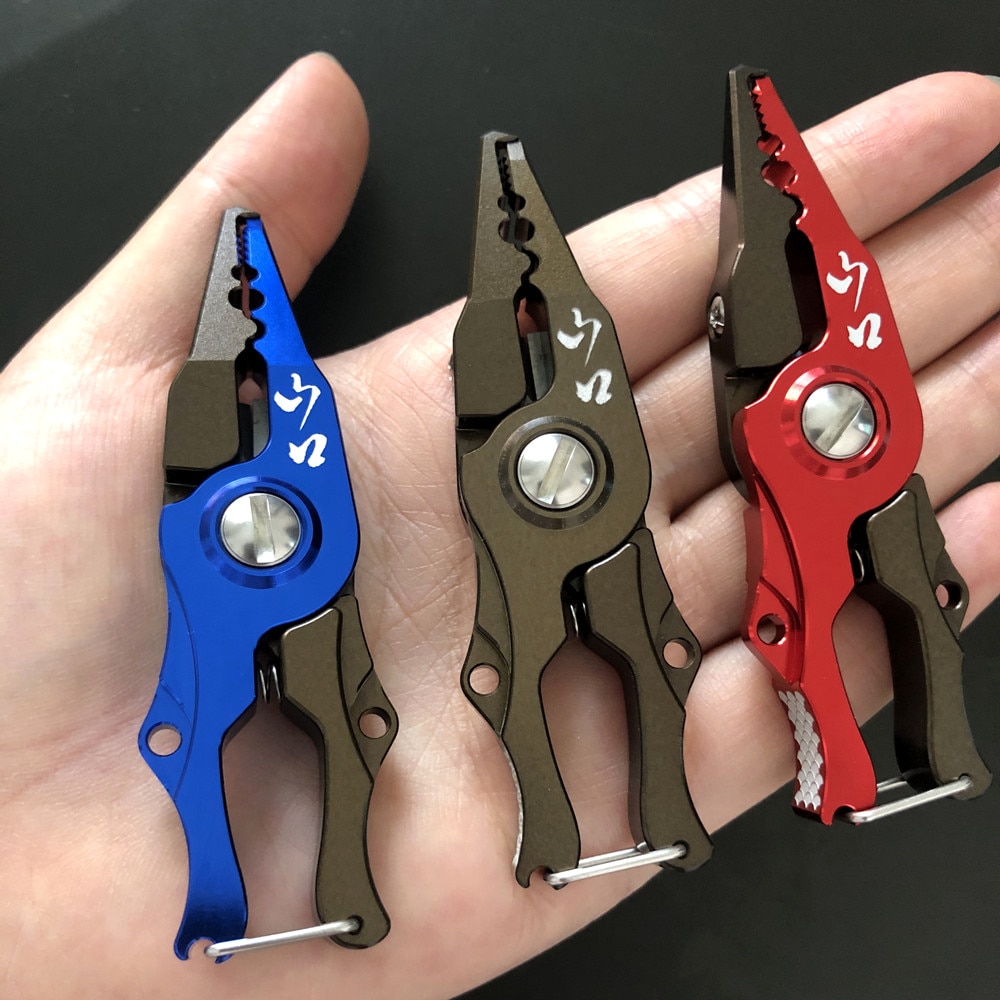 Mini Aluminium Legierung Angeln Zangen Griff einstellen Angelgerät Haken Erholen Cutter Linie Teilt Ring Angeln Werkzeug