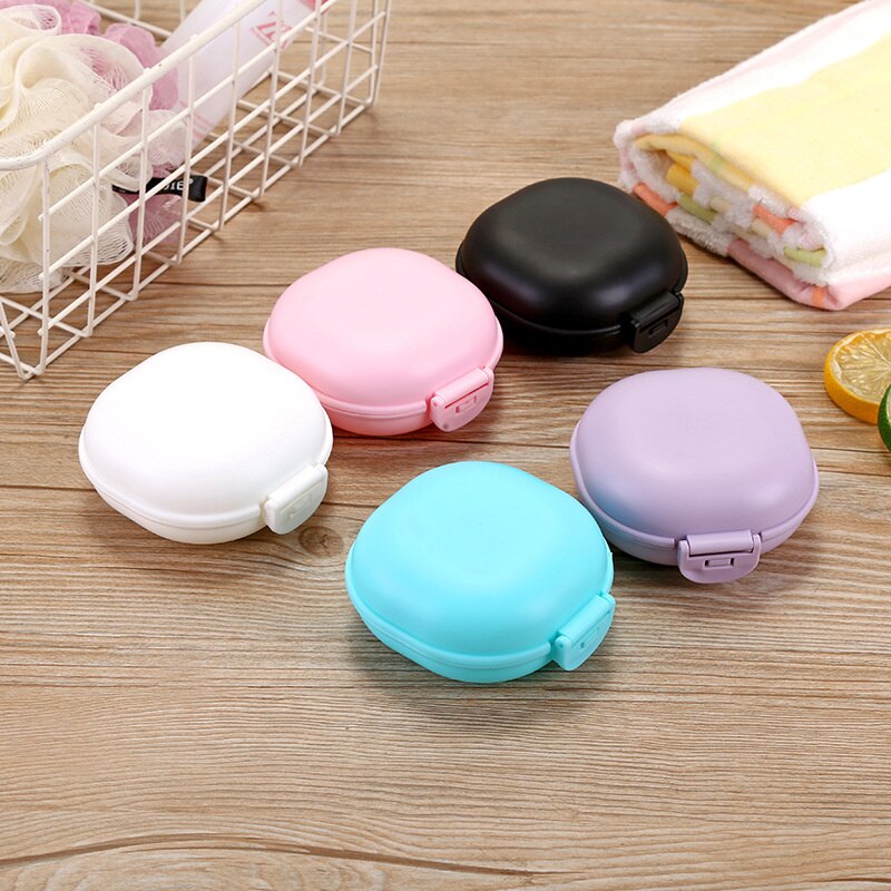 Portable Drain Soap Dishes Plastic Soap Dish with Lid Bathroom Soap Dish Soap Dish Home Shower Travel Hiking Rack Container