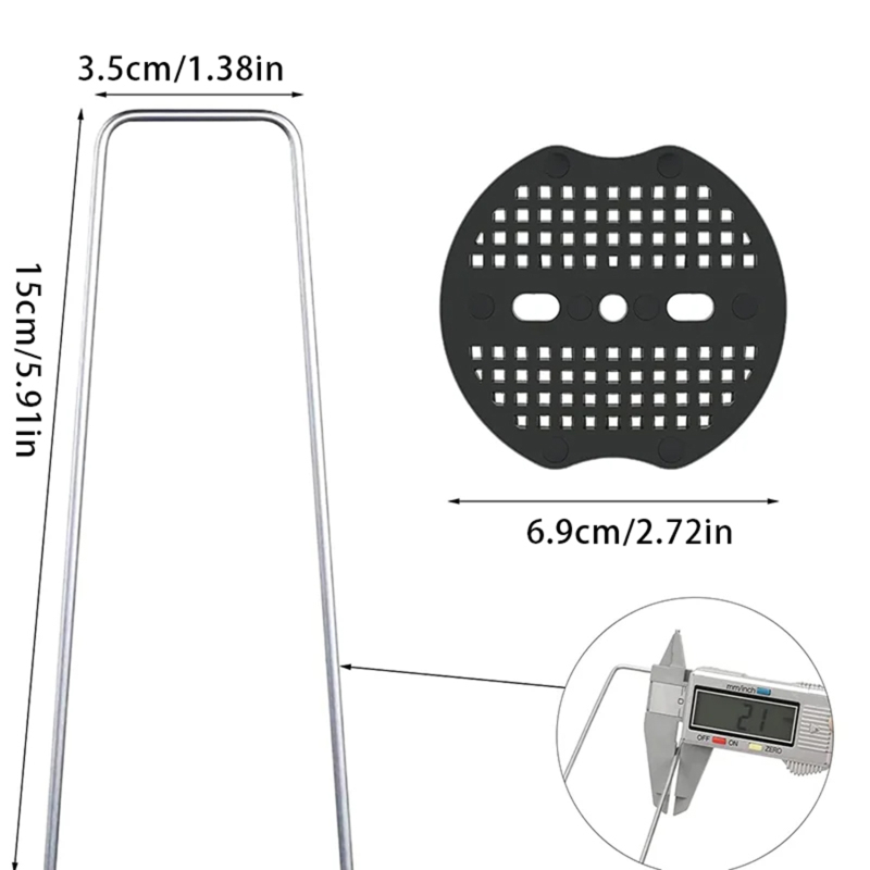 Trädgårdspinne silvermetall u-formad trädgårdsklammer trädgårdsmarkspik film fasta pinnar trädgårdsverktyg filmpinne