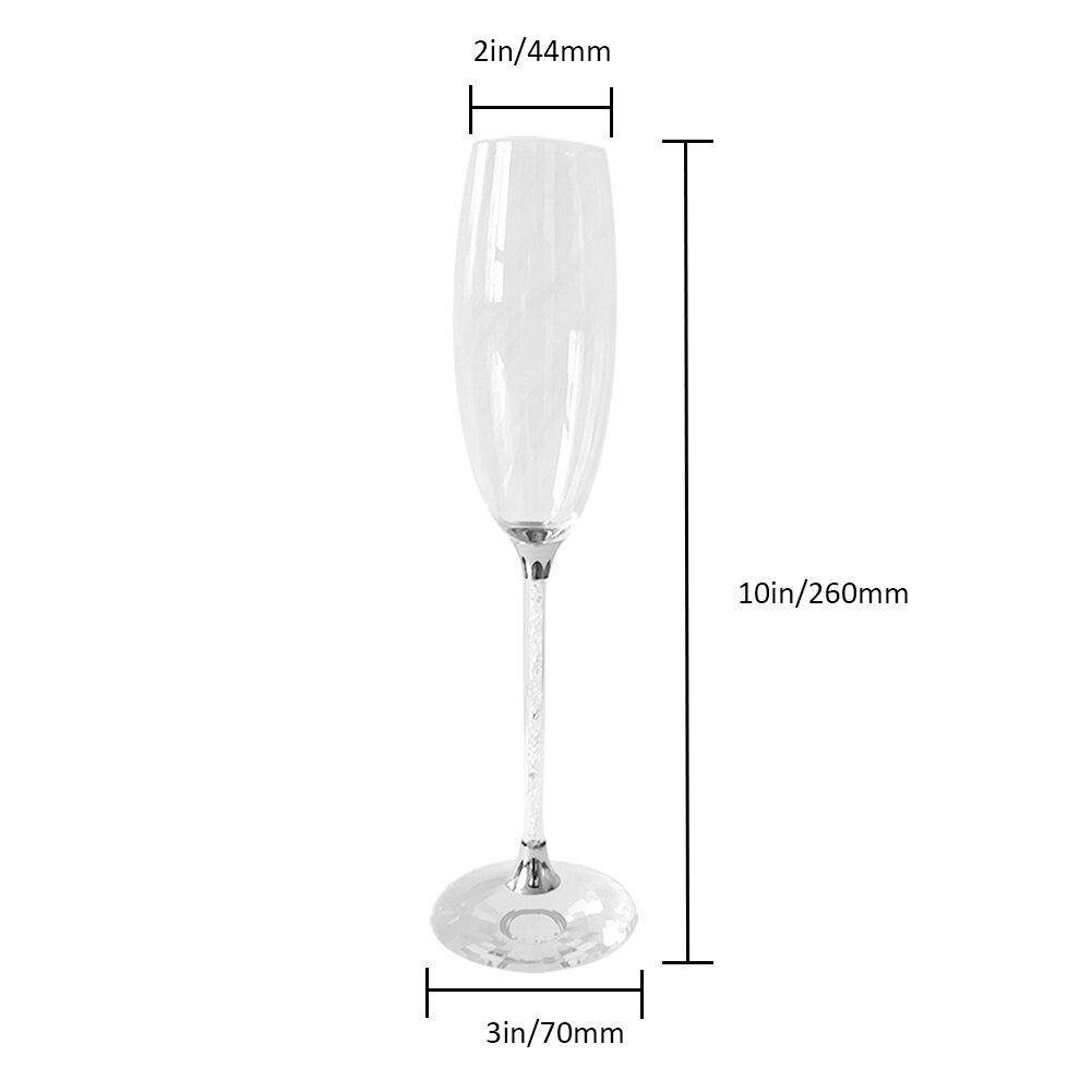 2 stücke Wein Glas Kristall Basis Becher 210ml Glas Champagner Cocktail Glas Kreative mit Kasten