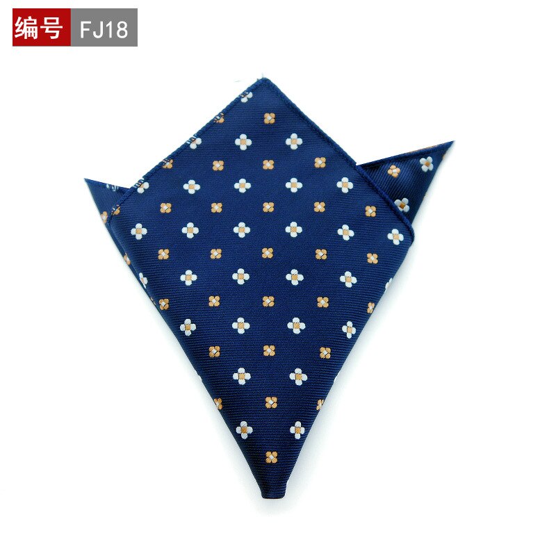 25*25cm polyester lommetørkle herre business dress floral lomme firkantet hankies klassisk rutete lomme håndkle: 15