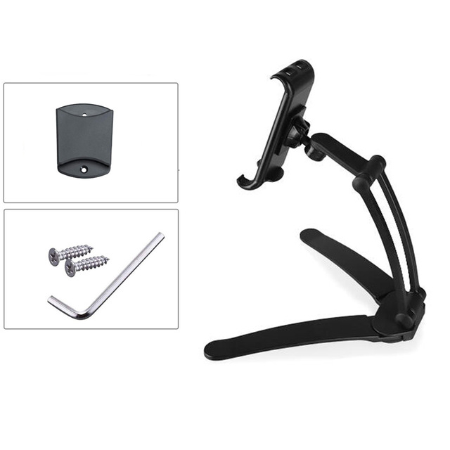 Rotating Portable Monitor Wall Desk Metal Stand Fit For Below 15.6inch monitor Tablet Mobile Phone Holders: Black