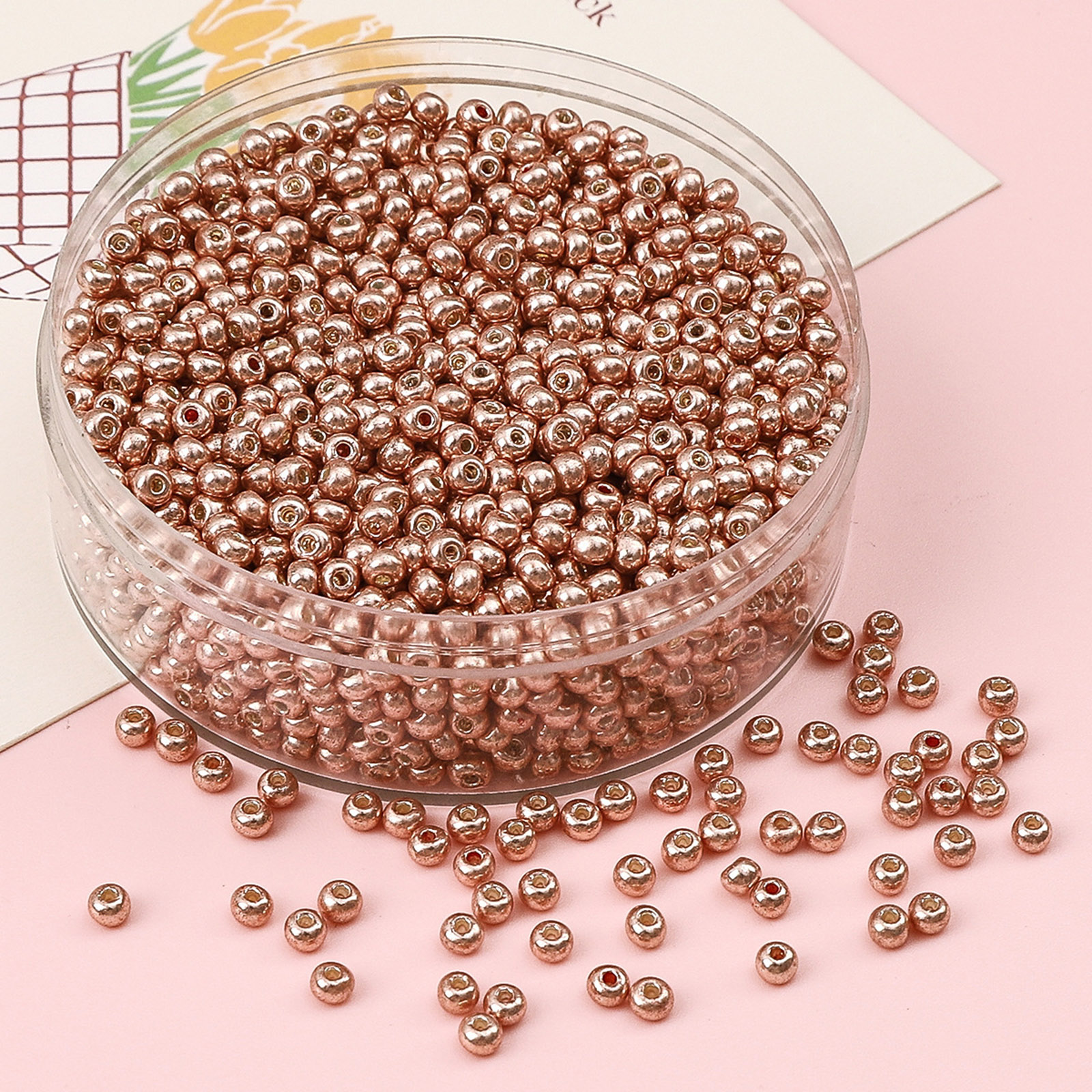 2mm/3mm/4mm Glass Seed Beads Box Czech Glass Beads For Jewelry Making Round Metallic DIY Bracelet Earrings About 10 Grams