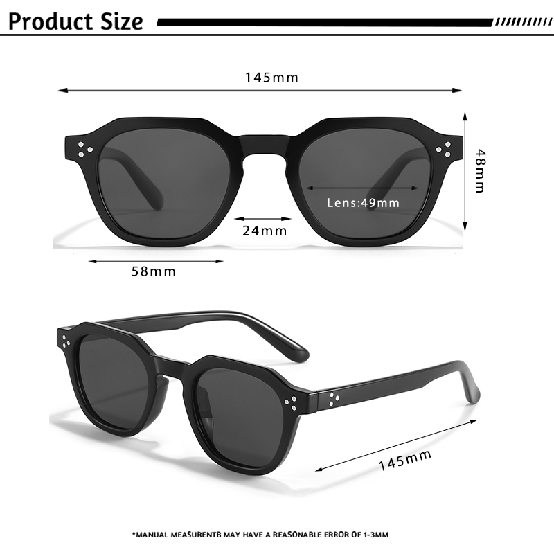 CATERSIDE gafas de sol polarizadas Retro para hombre, gafas de sol poligonales ultraligeras TR90 con montura UV400, gafas de viaje de para exteriores