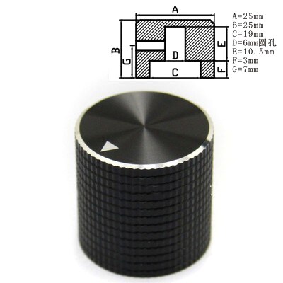 High-end aluminum knob potentiometer knob Volume Switch Rotary Encoder Knobs 25*25mm/25*21mm/25*15.5mm Knobs