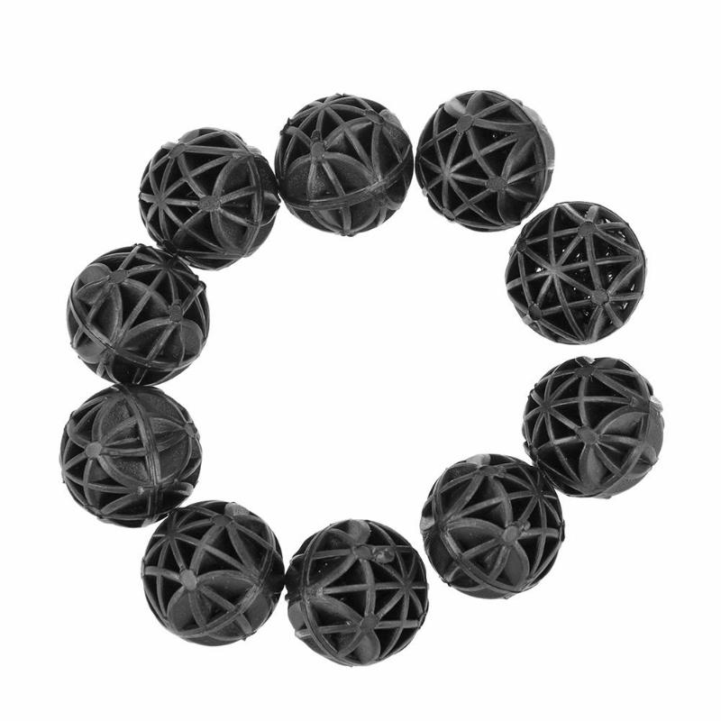 10 stk/parti akvariefilter biobolde bærbare våde tør bomuldsdam filter biokugler ren akvarie akvariefiltrering: 2.6cm