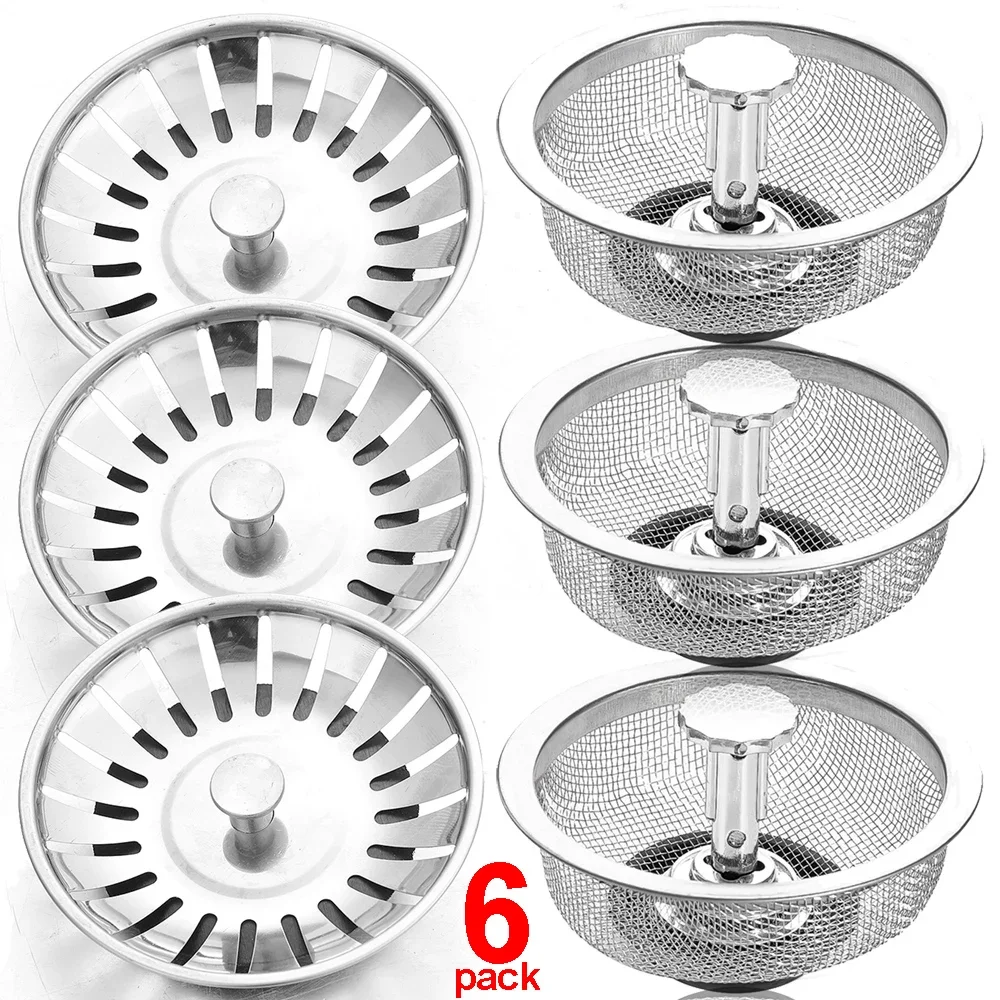 Kitchen Sink Sewer Strainer Basin Drain Stopper Stainless Steel Mesh Filter Waste Hole with Handle Stopper Basket Screen Hole: Green Bronze