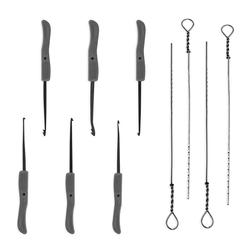 10 Pcs/Set Terminal Removal Broken Key Tool Pin Extractor Puller Lightweight Broken Key Extractor Tool for Most