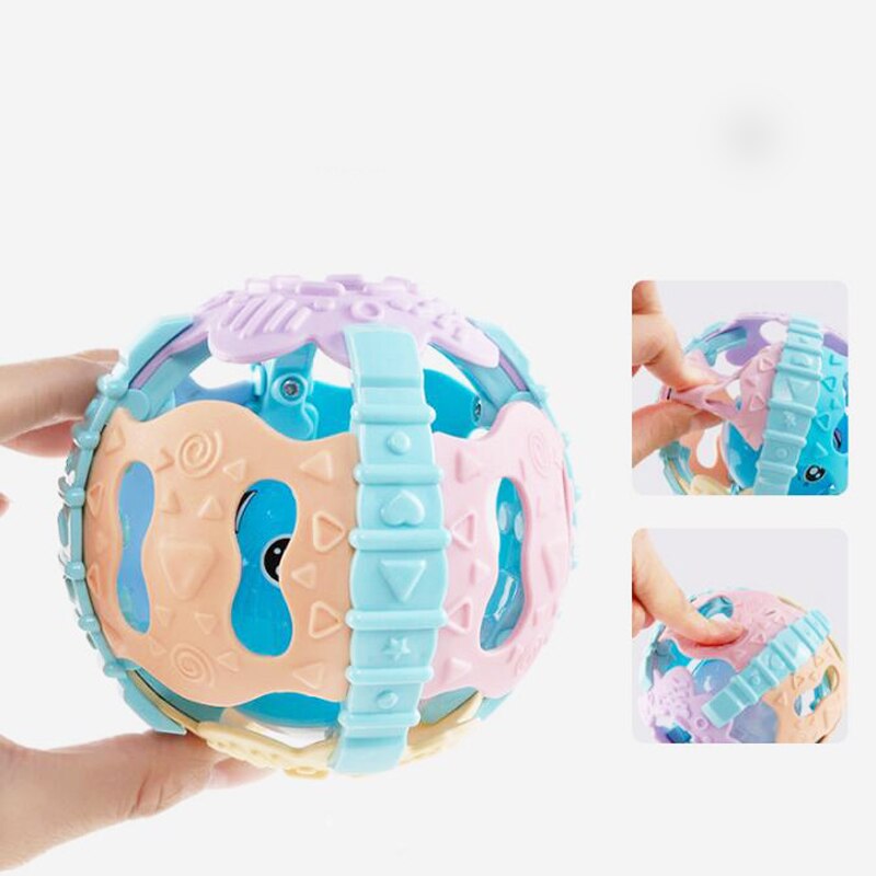 1pc Baby Educational Toys Soft Rubber Luminous Music Lighting Up Rattle Molar Teether for Newborns Children Stroller Mobile Crib