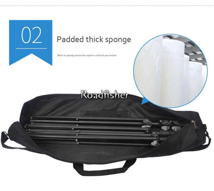 Roadfisher-Bolsa de almacenamiento para monopié trípode impermeable de 55-120cm de largo y grueso, bolsa de transporte para hombro, estuche para fotografía, soporte de poste ligero