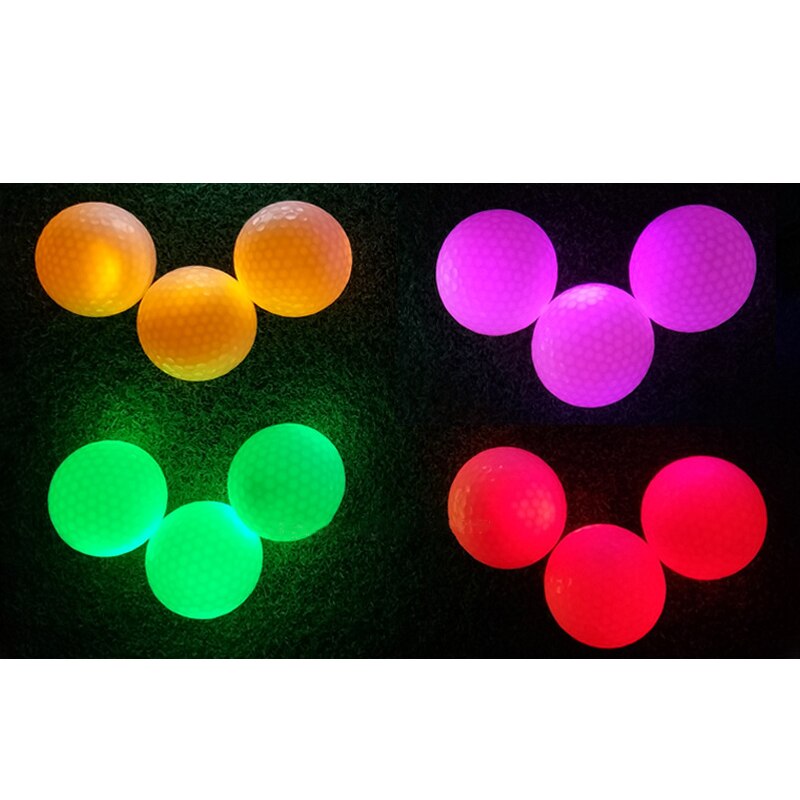 Bola de golfe luminosa de alta qualidade desgastar-resistente à noite escura esporte prática equipamentos de treinamento portátil led eletrônico bola de golfe