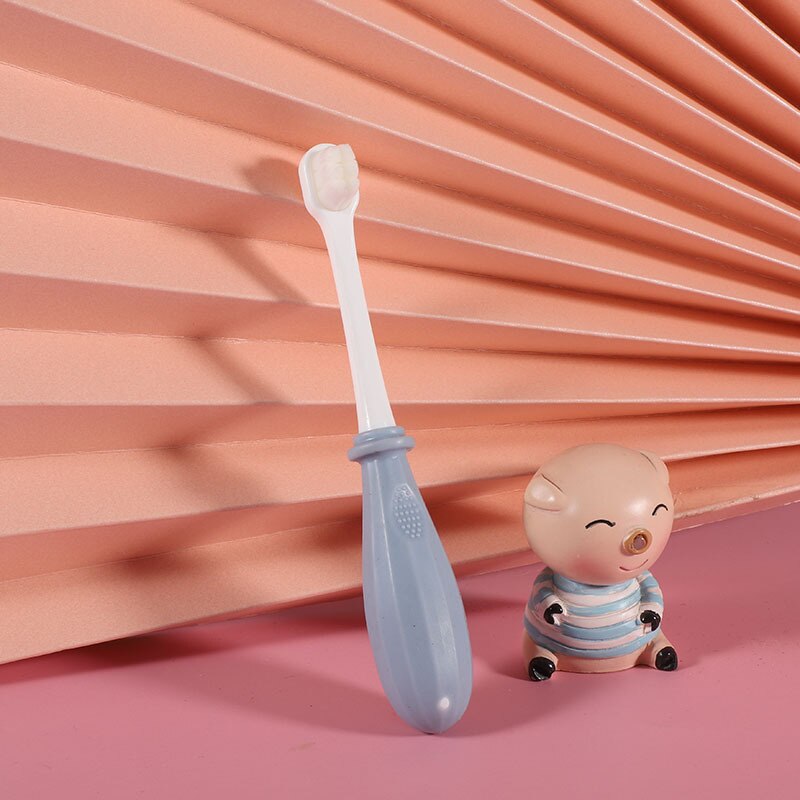 Kids Soft Tandenborstel Kinderen Tandenborstel Training Tandenborstel Oral Care Tandenborstel Gezonde Kinderen Baby Items 1-6Y: Sky Blue