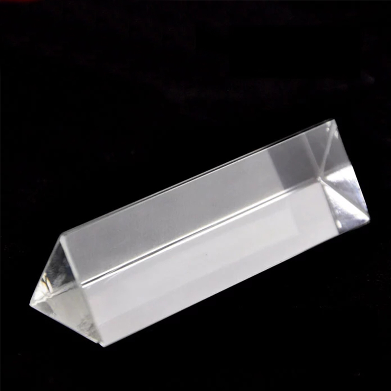 Triangular color prism K9 Optical Glass Right Angle Reflecting Triangular Prism For Teaching Light Spectrum