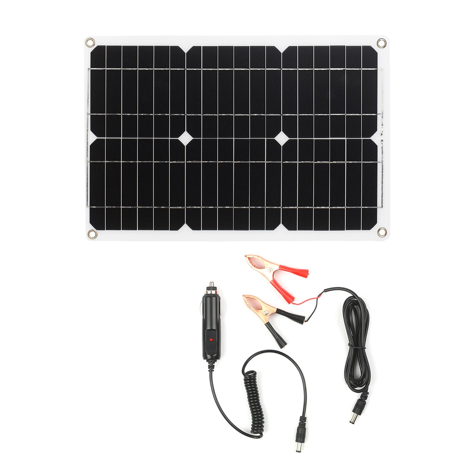100W 12V Solar Panel Kit Single/Dual USB Port Off Grid Monocrystalline Module with 30A Solar Charge Controller