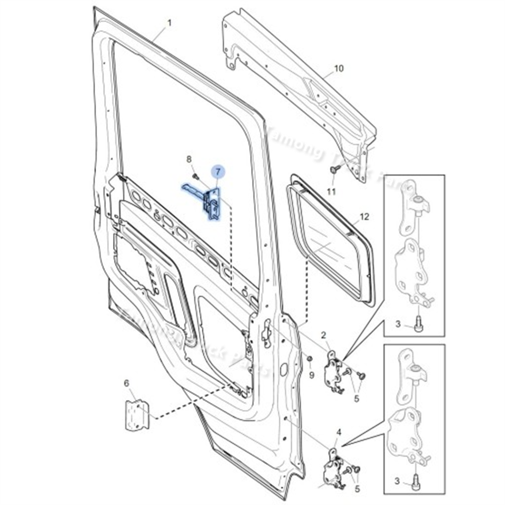O LIMITOR DE CATCH DA PORTA se encaixa na parada da porta RH OU LH para o OEM do caminhão SCANIA 2045107