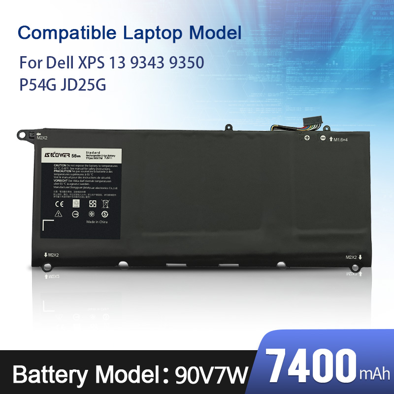 SKOWER DELL Notebook Battery For XPS 13 9333 9343 9350 9360 9370 9380 L321X L322X L221X Batteries 90V7W PW23Y C4K9V DXGH8 P54G: XPS 13 9343 9350