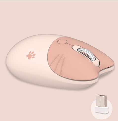 Dual-mode Mouse Wireless Mouse Bluetooth Computer Mouse Cute Cartoon Mice Ergonomic 3D Office Mouse for Kid Girl PC Tablet