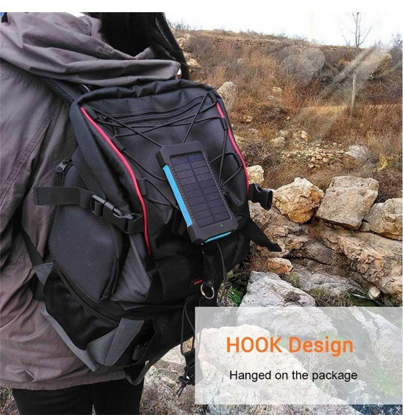 Duża pojemność powerbank na energię słoneczną 80000mAh bateria zewnętrzna z latarką podwójny USB przenośny zewnętrzny awaryjny mobilny powerbank