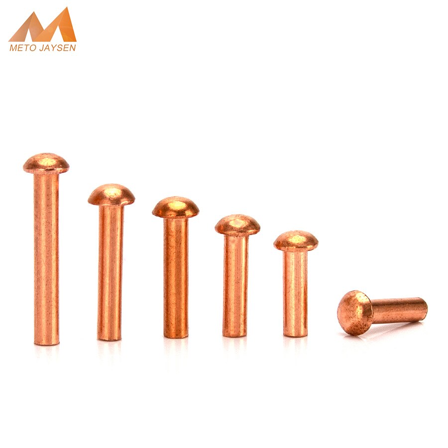 Durcheinander-tiefkopfniete,  m1.5 m2 kupfer-vollkopfnieten mit flachkopf, halbrundkopfniete, länge 3mm-12mm