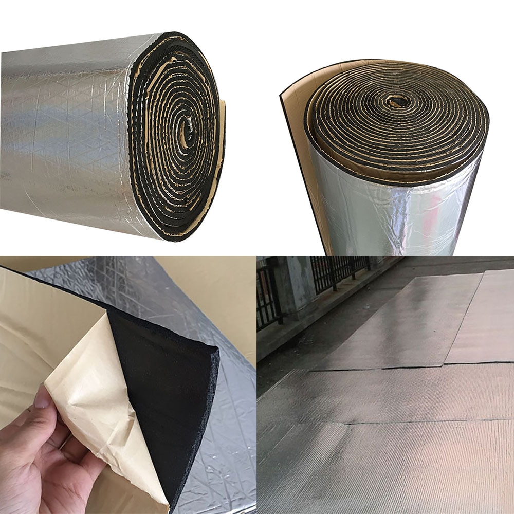 50*200cm Car Truck Firewall Heat Sound Deadener Insulation Mat Noise Insulation Wool Car Heat Sound Thermal Proofing Pad 10mm