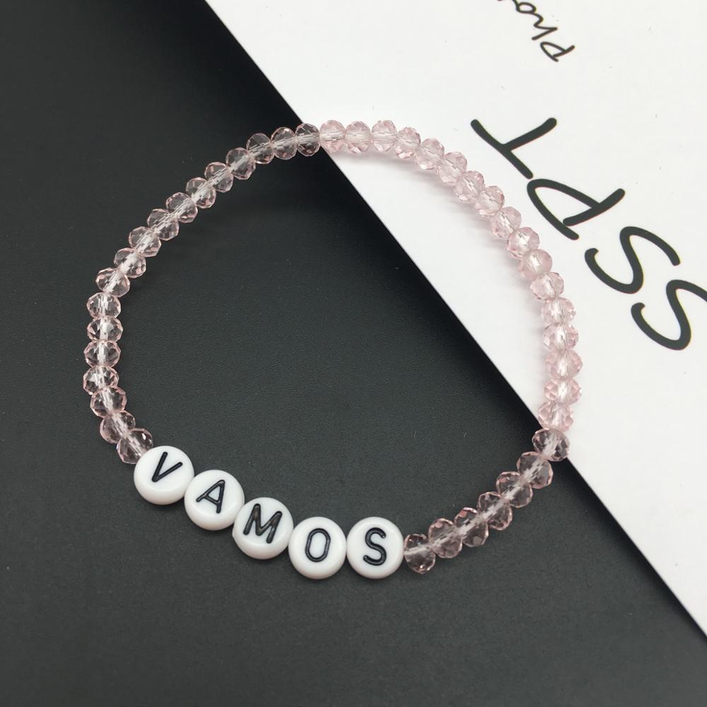 OMY buchstaben perlen Armbinde für frauen neue bunte worte namen armbänder der frauen mädchen FROHE Weihnachten: VAMOS