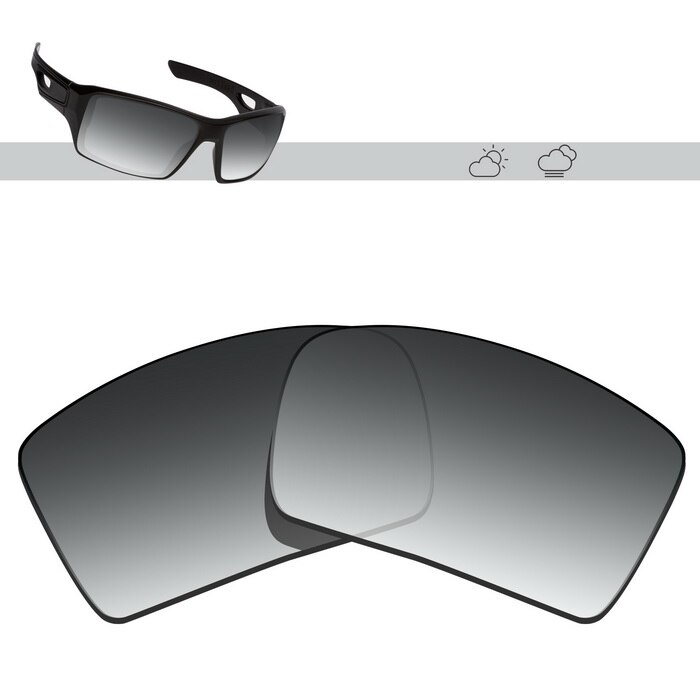Glintbay Polarized Replacement Sunglasses Lenses for Oakley Eyepatch 2-Multiple Options: Grey Gradient