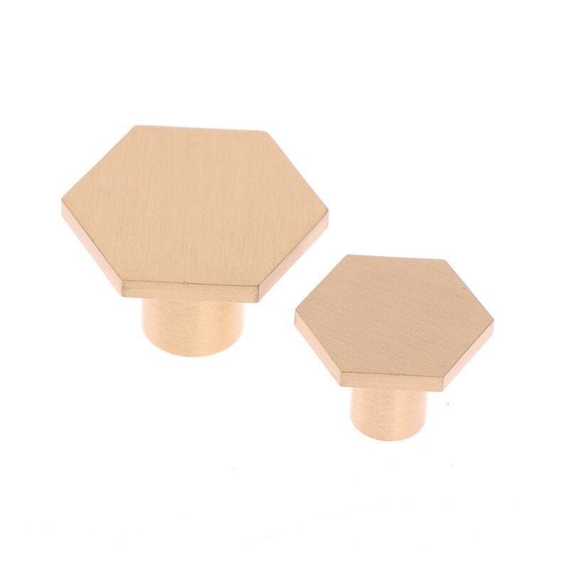 1 Stuks Gold Brass Hexagon Knoppen Kabinet Deurklink Dresser Lade Trekt Home Keuken Meubels Hardware Knoppen Kast