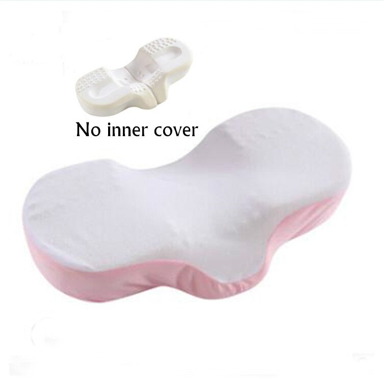 Memory Foam Anti Wrinkle Pillow Ergonomic Curve Improve Sleeping Pillows Perfect Concave Headrest Neck Support: No inner cover