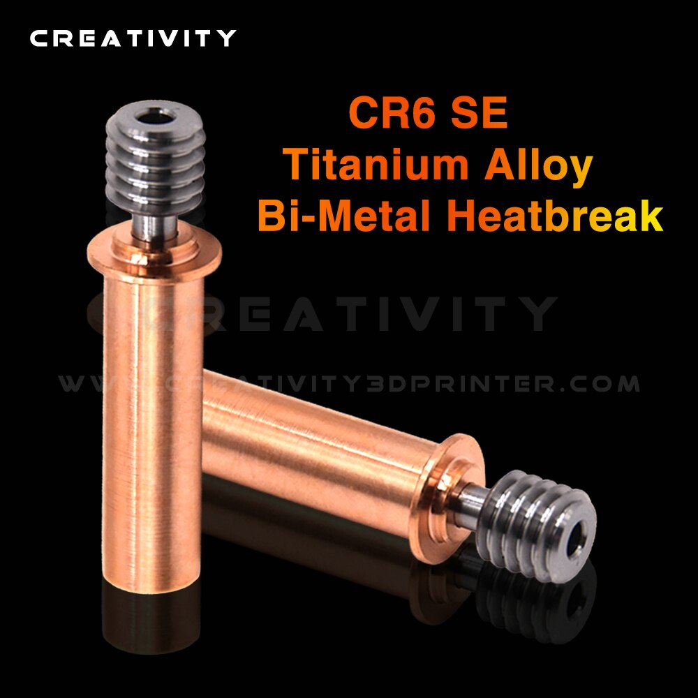 Upgrade CR6 Se Alle Metalen Bimetaal Heatbreak Koper Titanium TC4 Keel Voor Creality CR-6 Se/Max/CR-5 Pro 3D Printer: 2PCS