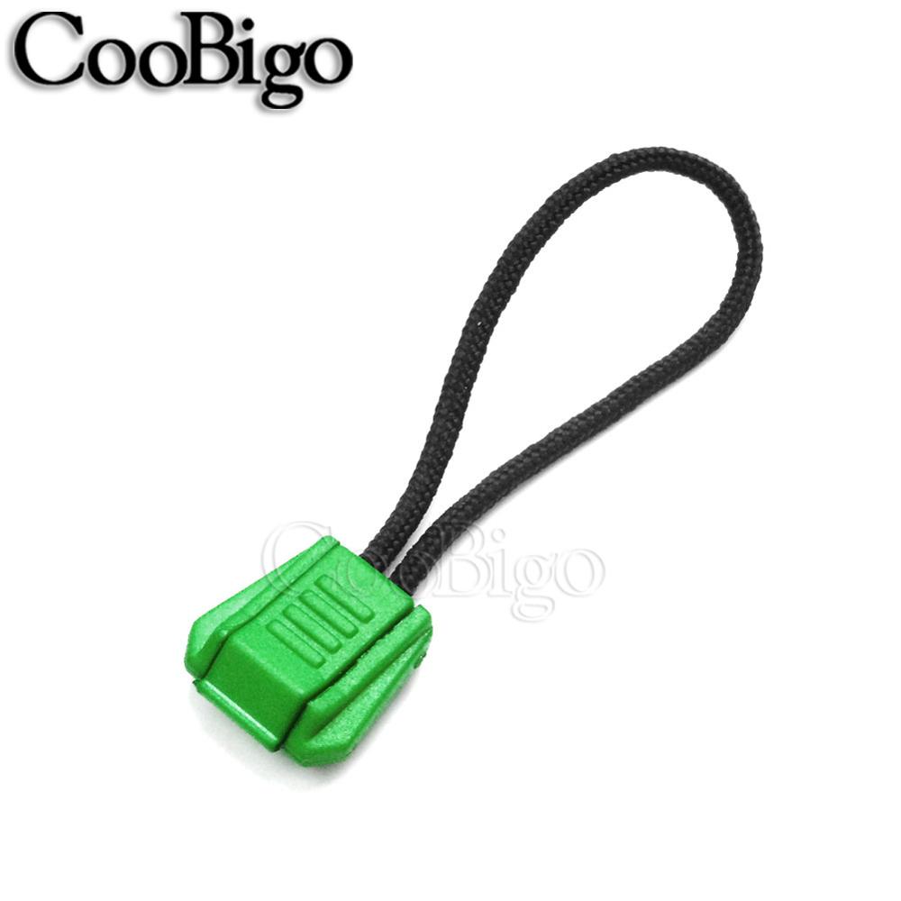 Paracorde avec tirette, 100 pièces, Clip d&#39;extrémité, sac à dos de Camping en plein air, randonnée, voyage, accessoires de bricolage, couleurs variées: Green