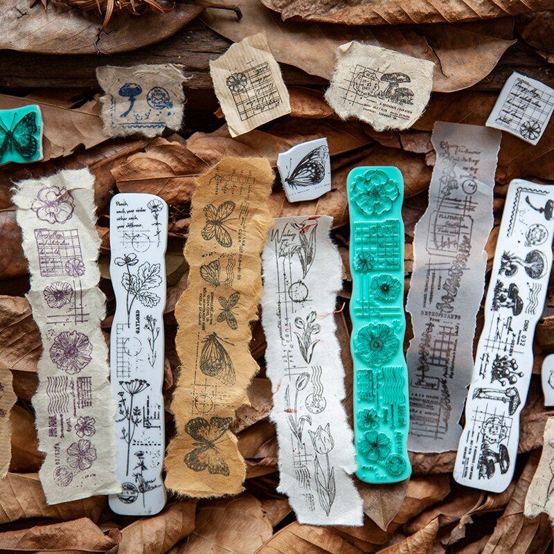 Skov hvisker serie træstempel blomst træ gummistempler til scrapbooking håndlavet kort diy frimærke fotoalbum håndværk