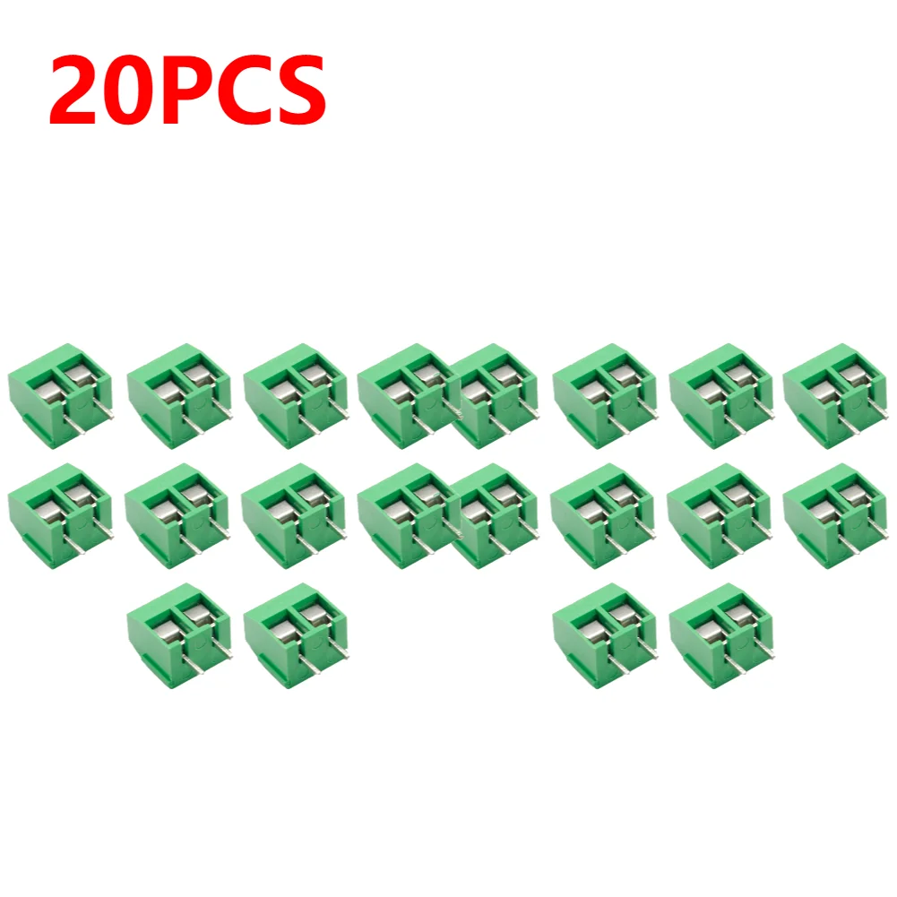 10-50Pcs PCB Mount Screw Terminal Block Connector Straight Pin 2P 3P KF301 Spliced Screw Terminals Block Connector for Arduino: Blue