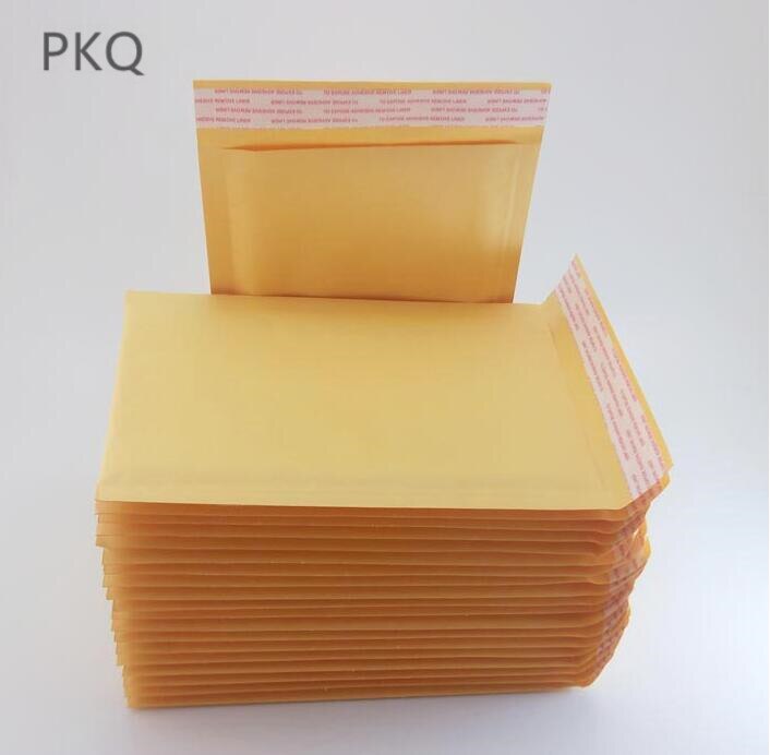 50pcs grand papier enveloppes à bulles sacs Mailers rembourré enveloppe d'expédition jaune Kraft bulle sac d'expédition pour les fournitures d'affaires
