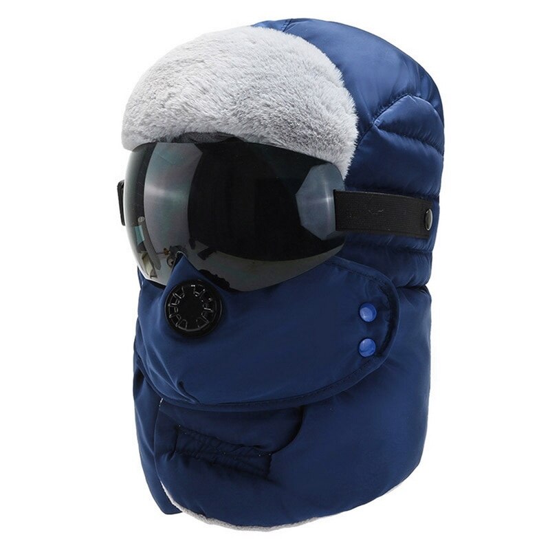 nouvelle casquette chaude hiver hommes originale hiver chapeaux pour femmes enfants imperméable à l'eau avec des lunettes Cool cagoule: 9