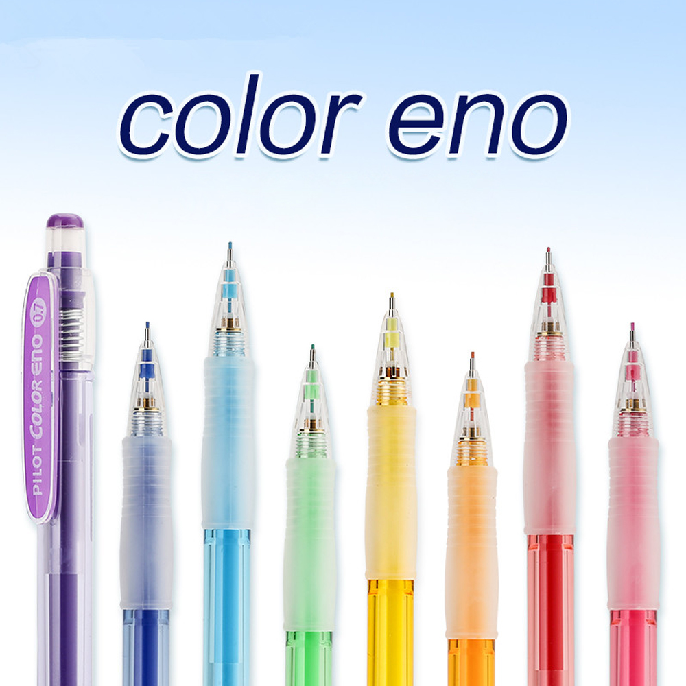 Pilot 8 Color Eno Mechanical Pencil HCR- 197 Mini Eraser Kawaii Automatic Pencils 0.7mm Cute School Office Supplies Stationery