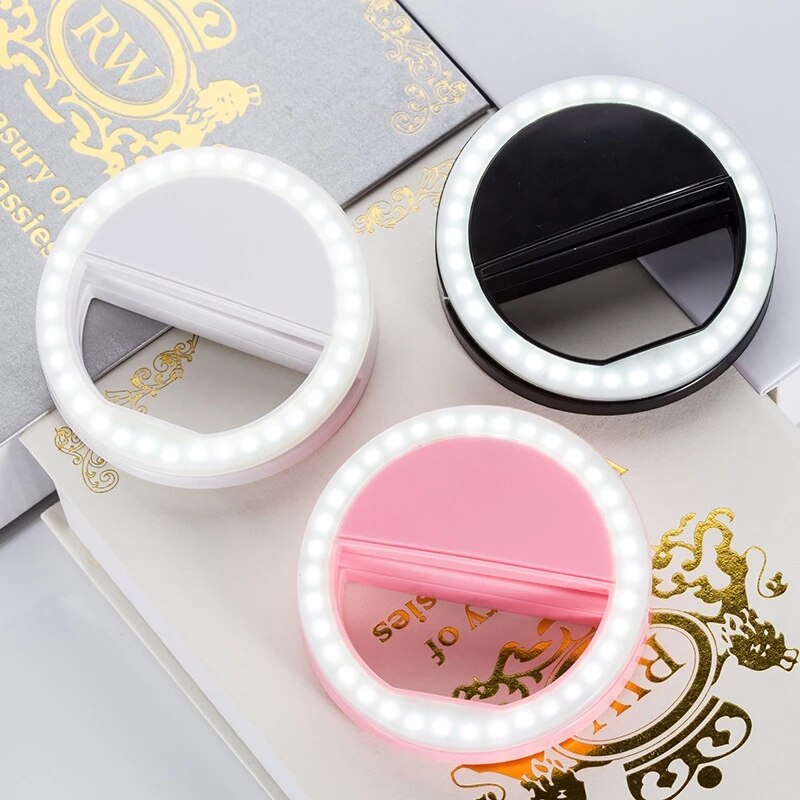 Mobiele Telefoon Selfie Ring Flash Lens Schoonheid Vullen Licht Lamp Draagbare Clip Voor Foto Camera Voor Xiaomi / Huawei Telefoon smartphone