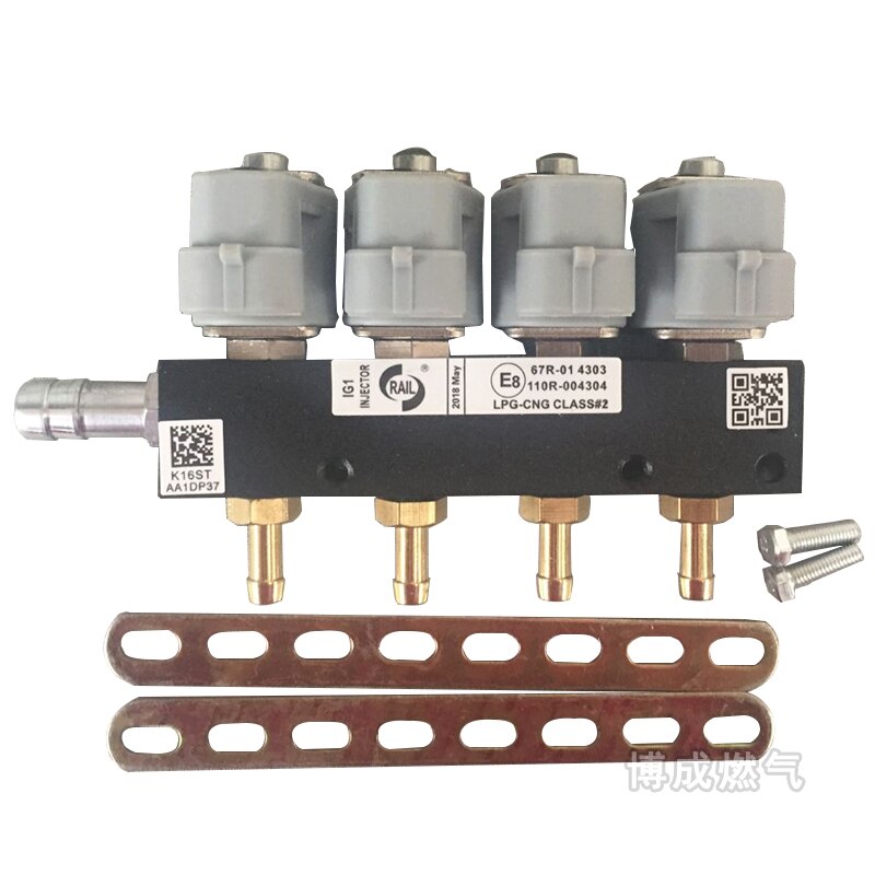 Nozzles 4 Cylinders GBO LPG CNG, Gas Ramp 2 Ohms, Injector