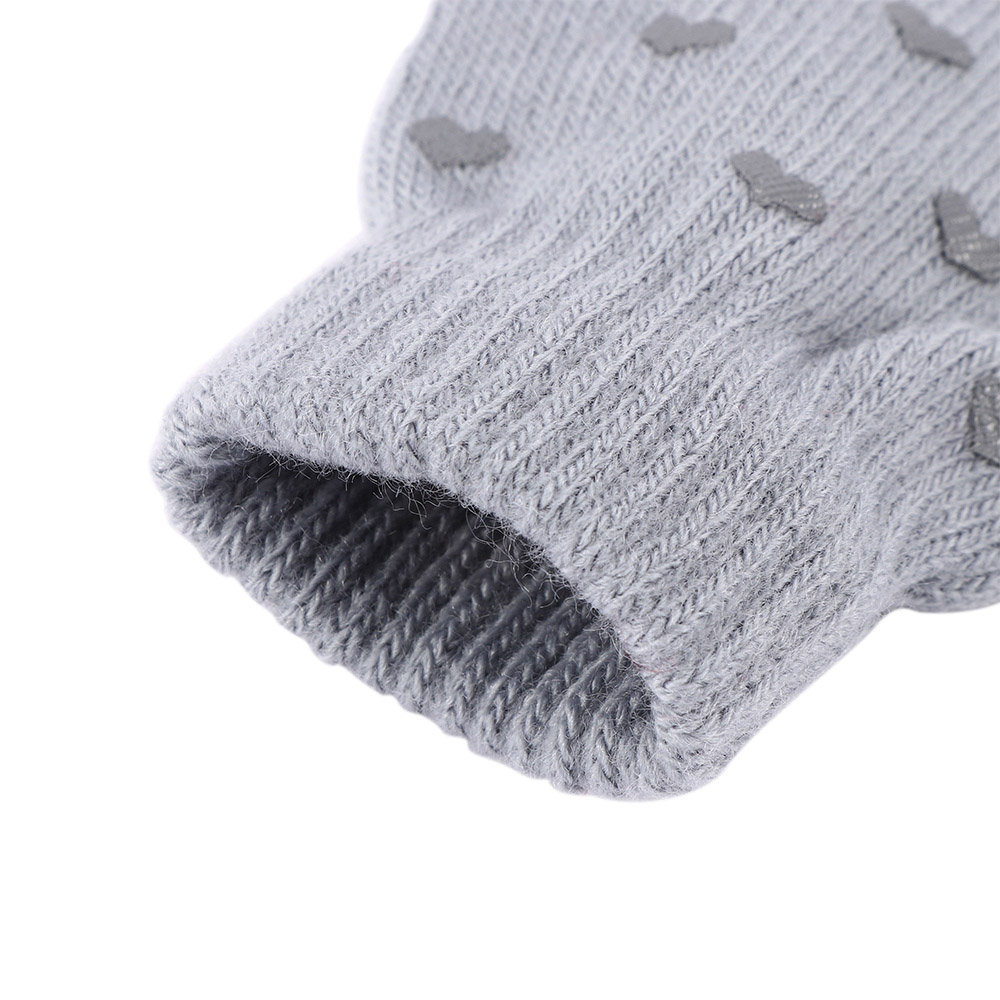 1 Pair Kids Mitten Cute Children Winter Knitted Gloves For Boys Girl Dot Star Heart Pattern Fingerling Soft Warm Mittens