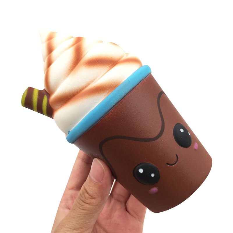 Kawaii Hamburger Bun Cake Ice Cream Scoop Popcorn Pizza Cookies Squishy Slow Rising Toys Jumbo Squishies Christmas Toy: Chocolate