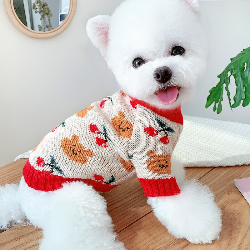 Christmas Dog Clothes Cat Sweater Coat Winter Dog Costume Outfit Garment Dachshund Poodle Pomeranian Bichon Schnauzer Clothing