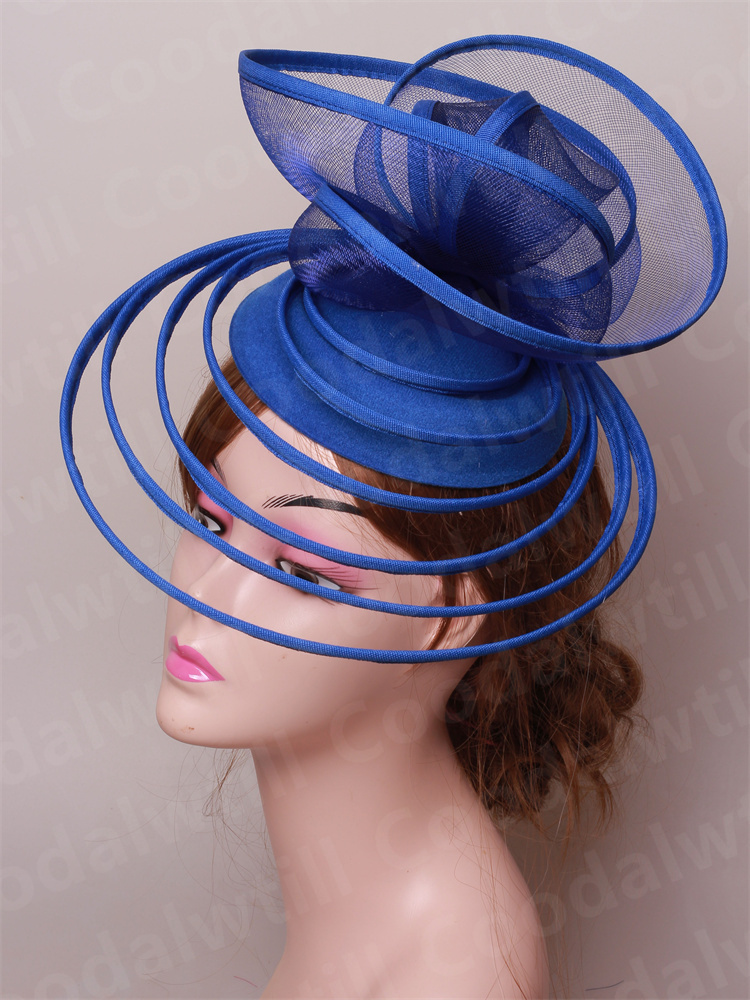 Kirche Fascinator Hütte Hochzeit Gittergewebe Kopfschmuck Frauen Party Bankett Chapeau Deckel Stirnband Damen Party Tee königlich Ascot Bunker Kappen
