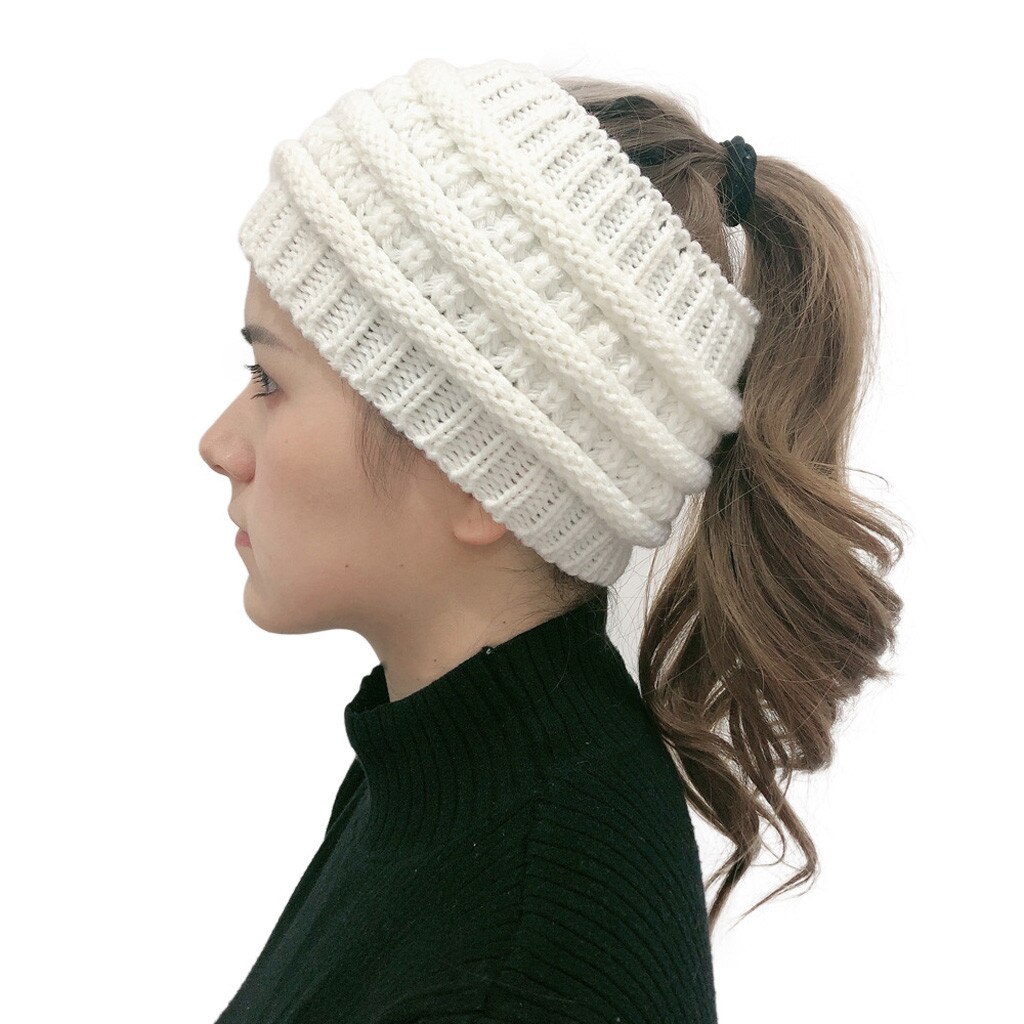 Femmes tricoté bandeau extérieur tête enveloppement hiver plus bandeau pour dames acrylique Crochet bandeau tête enveloppement 20FEB3: WH
