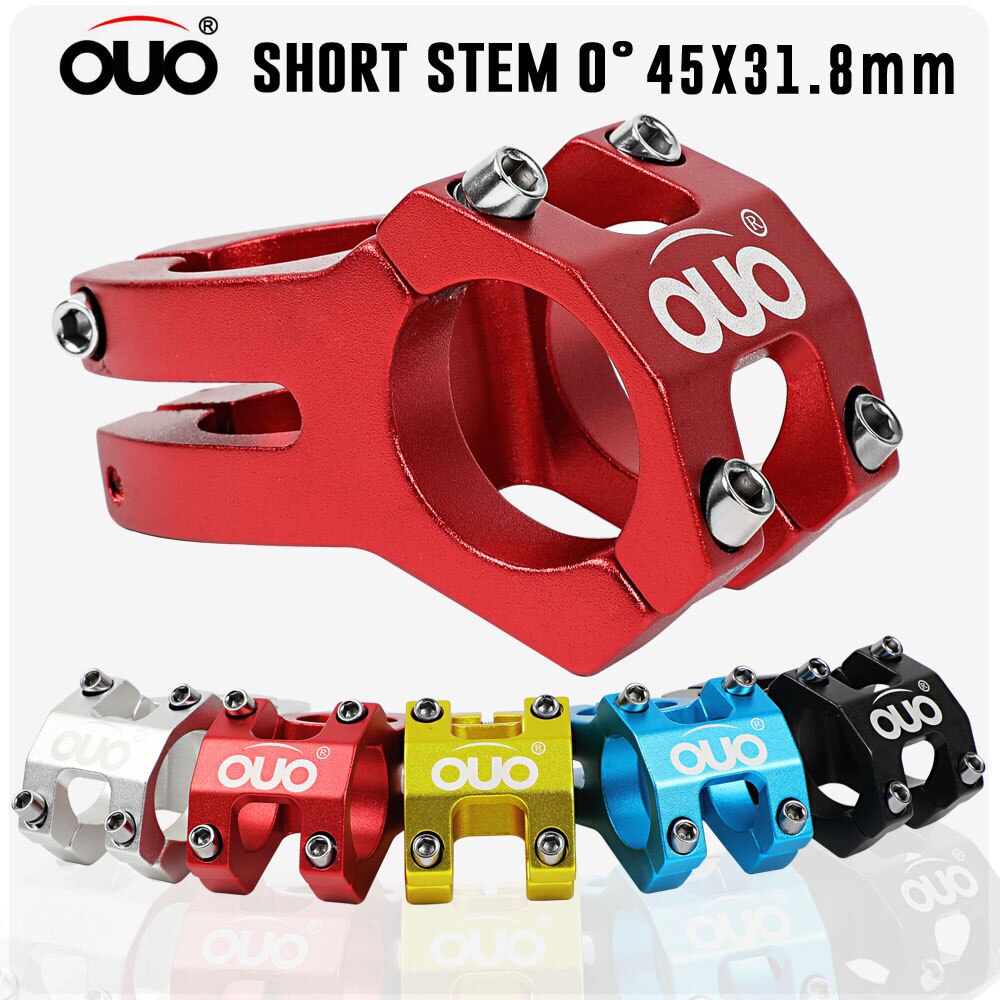 OUO krótki mostek rowerowy 31.8x4 5mm wspornik kierownicy rowerowej MTB moc pręt aluminiowy pion Bicycl accesori części robić roweru górskiego