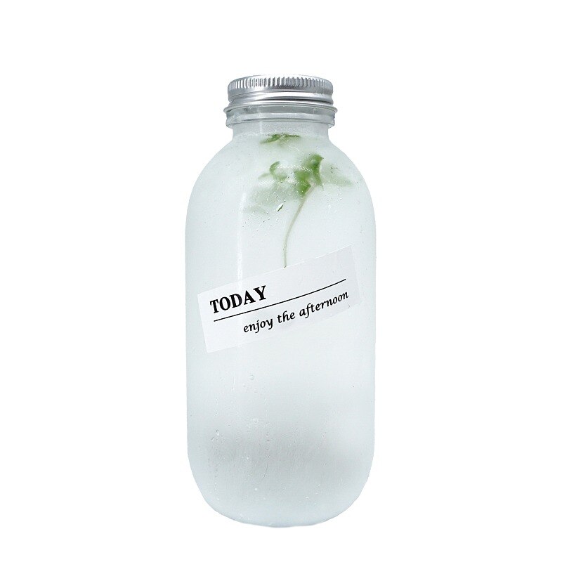 10pcs Net red small round bottle juice milkshake bottle cold drink beverage bottle 450ml milk tea cup shaker tea plastic bottle