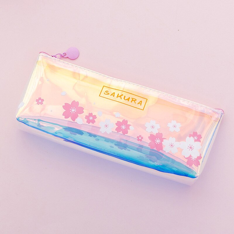 Kawaii Holografische Etui Bloem Potlood Doos Leuke Glitter Roze Pen Geval Voor Meisjes Kids Koreaanse Briefpapier Schoolbenodigdheden: 3