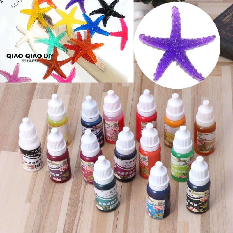 UV Epoxy Resin Ultraviolet Curing Resin Liquid Pigment Dye Handmade Art Craft 15 Color