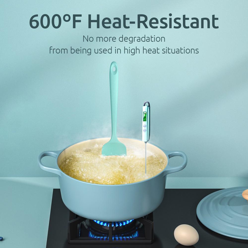 U-Geschmack 2 stücke Kochen Spachtel Silikon Küche Spachtel für Braten Pfanne Mini Silikon Spachtel Kochen Löffel Backen Zubehör werkzeug