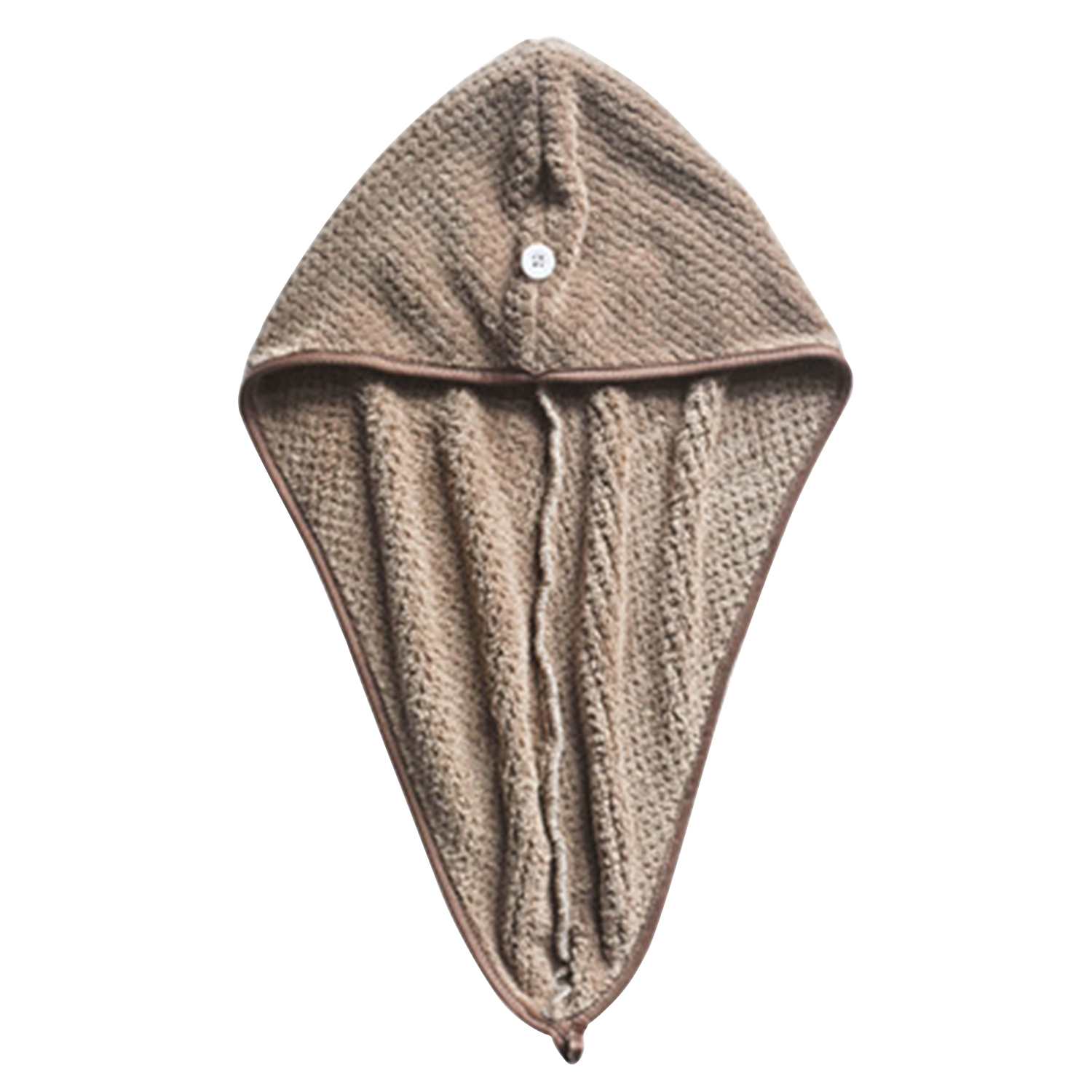 Toalla de baño de lana Coral para mujer y niña, gorro de secado rápido, suave, absorbente de agua, envoltura de pelo, gorro de ducha, pelo mojado: Coffee